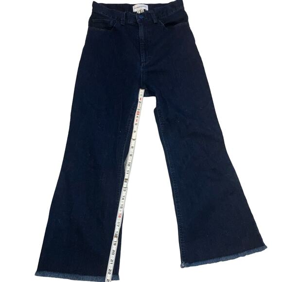 Charlotte Brody High Rise Crop Raw Hem Dark Wash Jeans-sz 26 - Picture 4 of 16